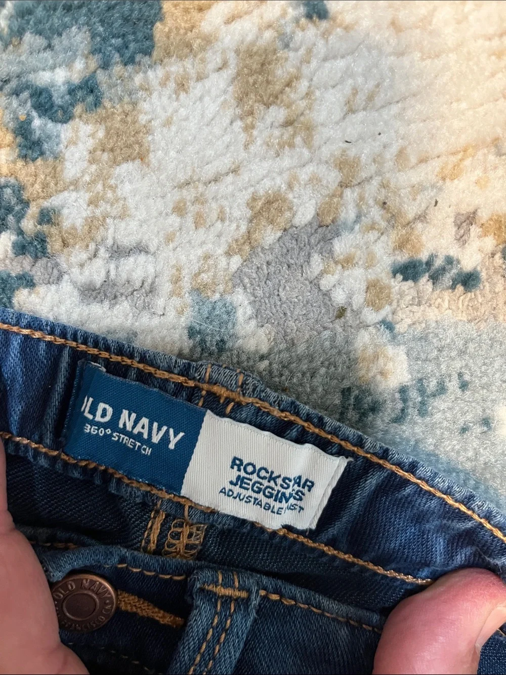 Old Navy Toddler Jeans Dark Blue Wash Rockstar Jeggings Adjustable Waist Sz18/24